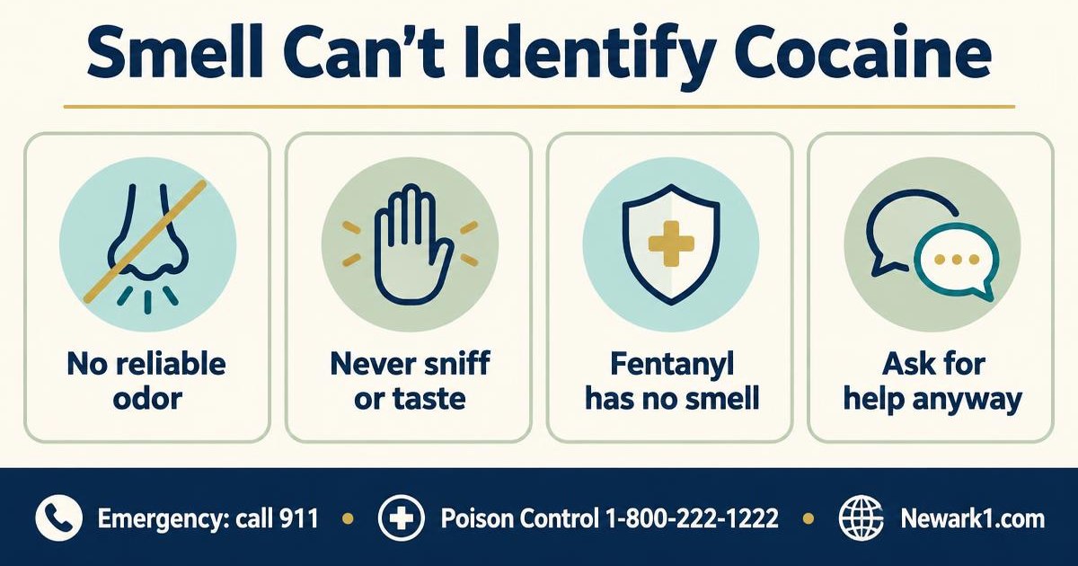Smell can’t identify cocaine. An illustrated summary; the full text follows.