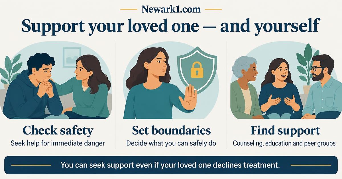 Support your loved one — and yourself. An illustrated summary; the full text follows.