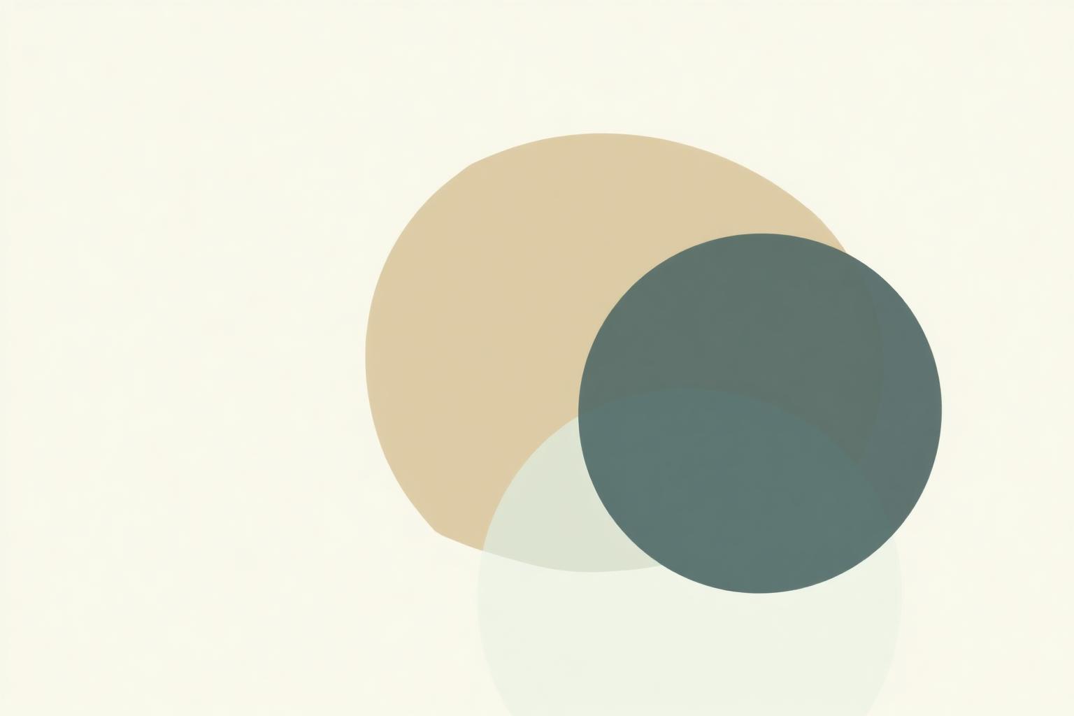 Two overlapping circles illustrating connection and separate needs.
