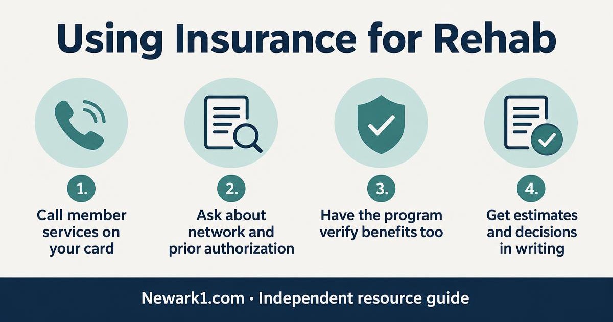 Using insurance for rehab. An illustrated summary; the full text follows.